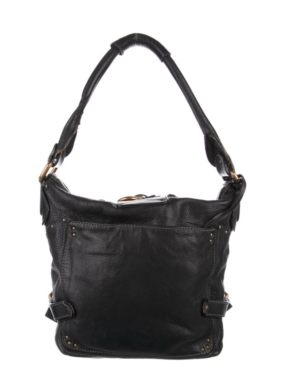 Everyday Black Leather Shoulder Hobo